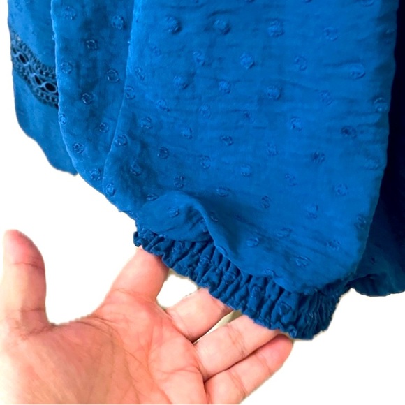 NWOT Lane Bryant Blue long sleeve crop top, size 28 - Picture 5 of 9